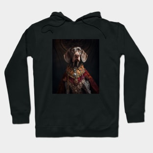 Majestic German Shorthaired Pointer - Medieval German Queen Hoodie